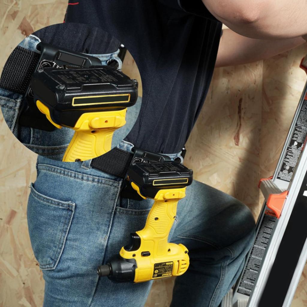 Belt Mounted Drill Holder Drill Belt Clip for Impact Drills Nail Guns Tape Measures Durable Steel Nylon Tool Holster