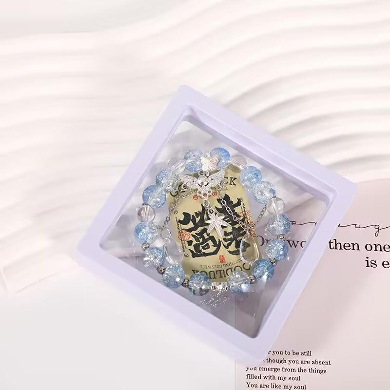 Нишевый браслет из хрустальных бусин - Элегантный подарок для девочек и студенток With Bag