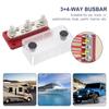 300A Bus Bar 48V Power Distribution Block 3/8 Studs Bus Bar Board 3+4 Way for RV Marine Boat for Vehicle Car Automobile Caravan