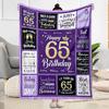 Happy 60th Birthday Sunflower flannel,Lightweight,Flannel Blanket,Comfortable Blanket, Sofa Blanket, Gift blankets,Holiday Gift Blanket Blankets