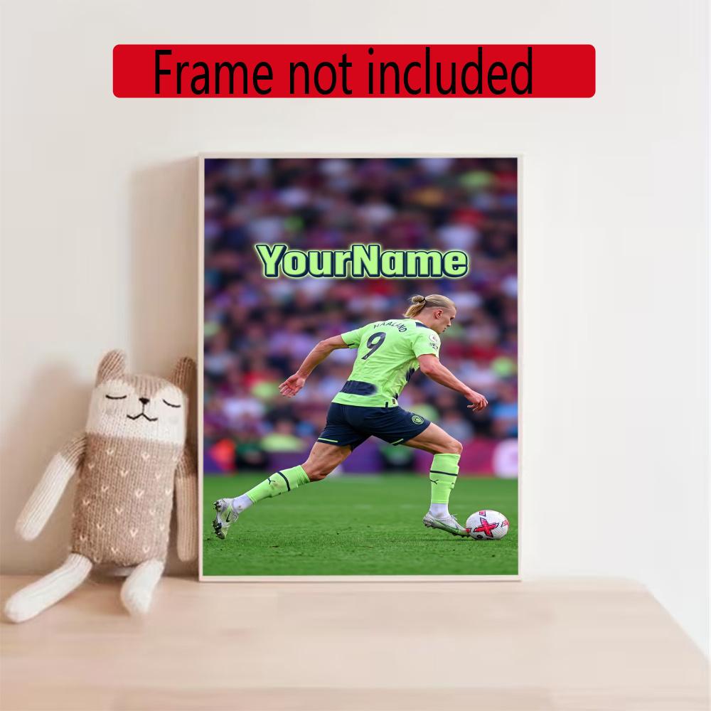 Haaland Customize Your Name Diamond Painting Round Diamond Diy Frameless Holiday Artwork Suitable For Home Office Wall Decoration