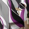 Abstract Lines Gradient Purple Sheer Curtains for Living Room Decoration Window Curtains Kitchen Tulle Voile Organza Curtains
