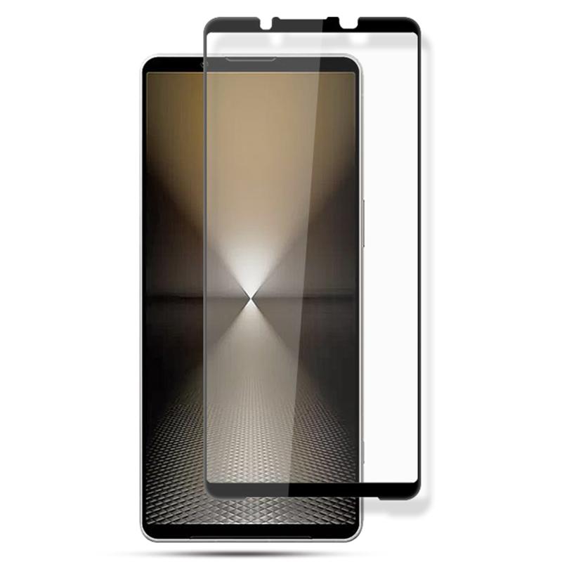 

AMORUS Для Sony Xperia 1 VI Загартоване скло Повний захист екрану Шовкографічний край, Чорний Type A