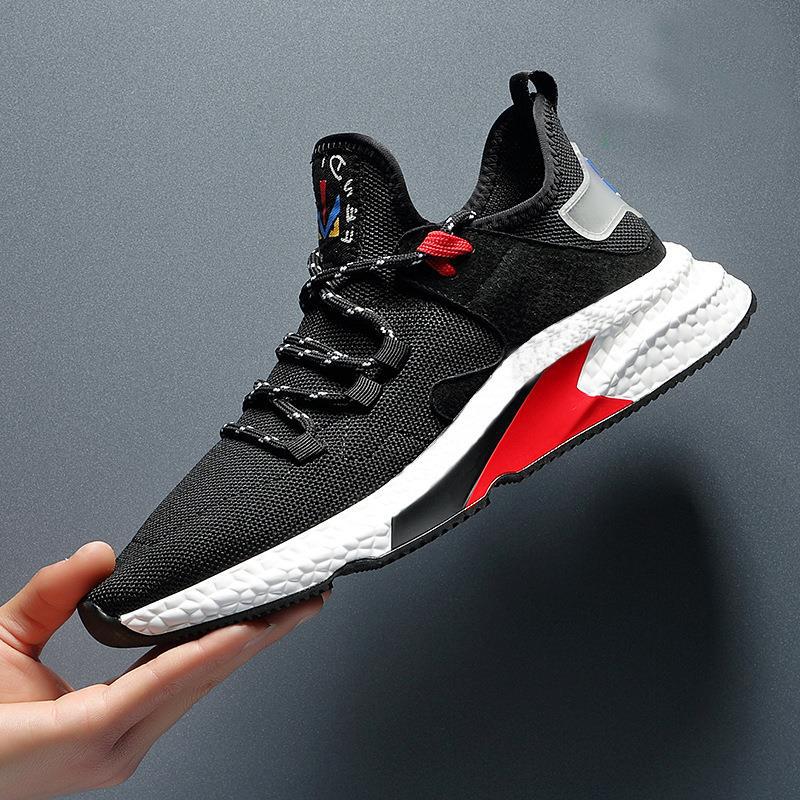 

МОДНЕ ВЗУТТЯ Чоловічі дихаючі спортивні кросівки Спортивне взуття для бігу Відкритий жіночий теніс Тренажер для тренажерного залу 44 чорний