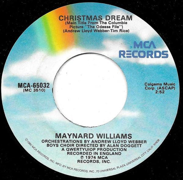 

7inch Record MAYNARD WILLIAMS - Christmas Dream MCA65032 MCA US Pop Used