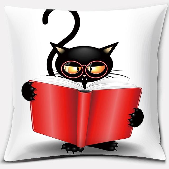 Cartoon Cute Cat Animal Series Printed Pillowcase Decoration Accessories for Holiday Party Living Room Bedroom Home Decor
