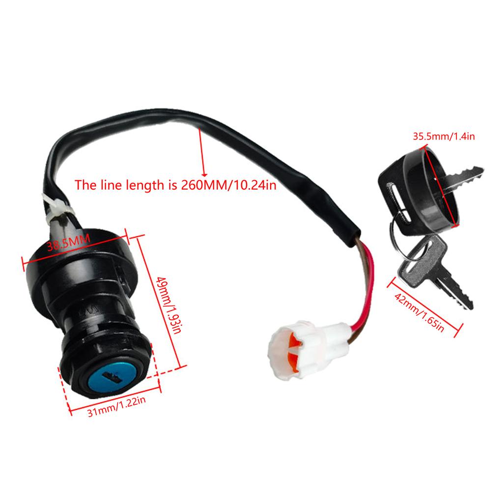 Secure Ignition Switches Convenient Key Set Ignition Switches Waterproof Lock Simple Installation Suitable for YFM350
