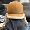 New Winter High Quality Leather Hat Men Fur Lamb Wool Warm Thick Earflaps Bomber Hats Men's Baseball Cap Russian hats