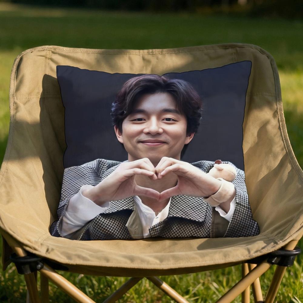 GGong YYoo KPOP Cushion Cover Soft Reversible Durable Pillow Cover MultiScene Use for Home Car Daily Comfort