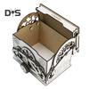 Wooden Mechanical Box Storage Box with Gears Interactive Jewelry Box for Rings Bracelets Mechanical Enthusiasts Gift