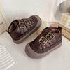 Winter Mid-cut Cotton Shoes for Children, Plus Velvet Soft-soled Casual Shoes for Boys and Girls, Velcro Cotton Shoes