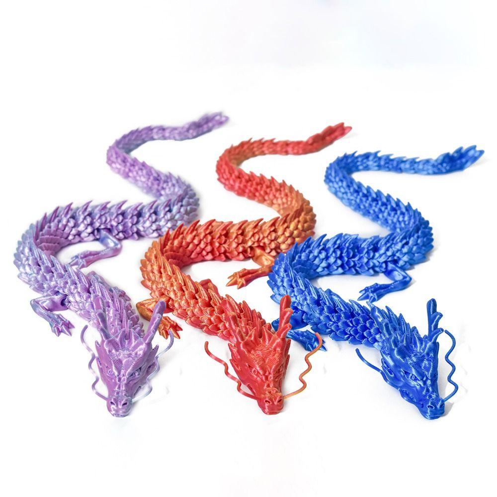 Realistic 3D Printed Dragon Toy 30/45cm Animal Simulation Model Christmas