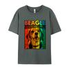 Vibrant Beagle Retro Tshirt Men T Shirts Graphic Tee Shirts Leisure Plus Size Cotton Tops Comfortable