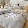 G5Z Milk Velvet 4-Piece Winter Set: 2024 Thick Coral Fleece & Double-Sided Flannel Duvet Cover