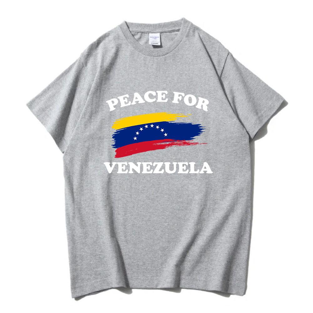 Freedom Peace for Venezuela T-shirt Unisex Clothing Cotton Short Sleeve Casual Crew Neck Tshirts Streetwear Print T Shirt
