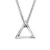 New Vintage Mobius Triangle Charm Pendant Necklaces for Men Women Stainless Steel Twisted Viking Runes Necklace Amulet Jewelry