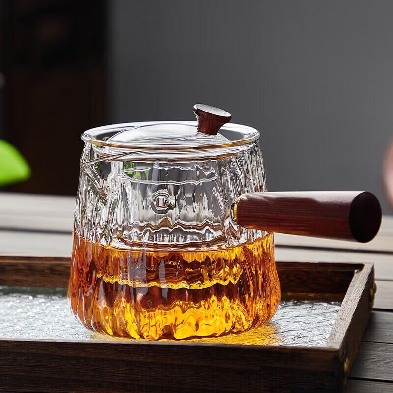YIHUTEA Glass Side Handle Teapot