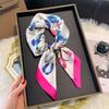 Spring and Autumn NEW Floral Square Scarf Women Satin Shawl Wrap Hijab Female Hair Luxury Headkerchief Sun Protection Bandana