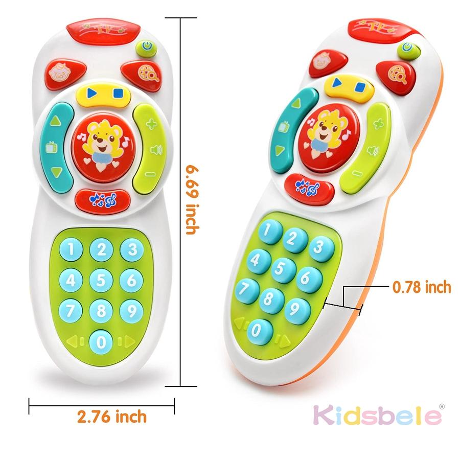 Brinquedo de Aprendizagem com Controle Remoto para Crianças Pequenas – Música, Luzes, Números, Formas, Sons do Tempo e Frases do ABC | Telefone de Educação Infantil para Bebês