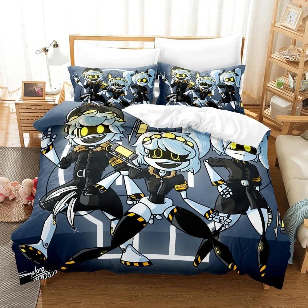Fashion 3D Printing  Anime Murder Drones Bedding Set Cartoon Three-piece Set Adult Kid Bedroom Duvet Cover Sets  Home Textiles