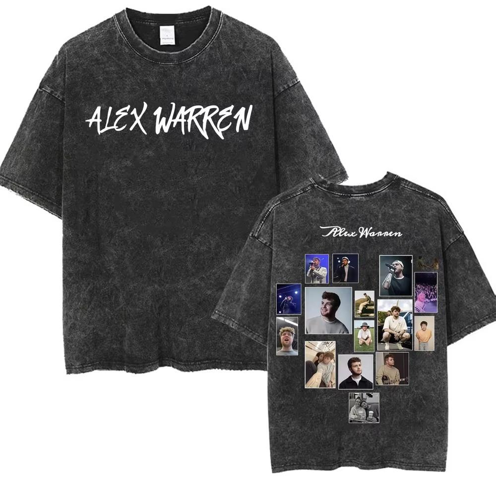 Alex Warren Little Orphan Alex Live 2026 Washed Vintage T Shirt Men Women Fashion Trend Street Tshirts Summer Tops Loose Tshirt