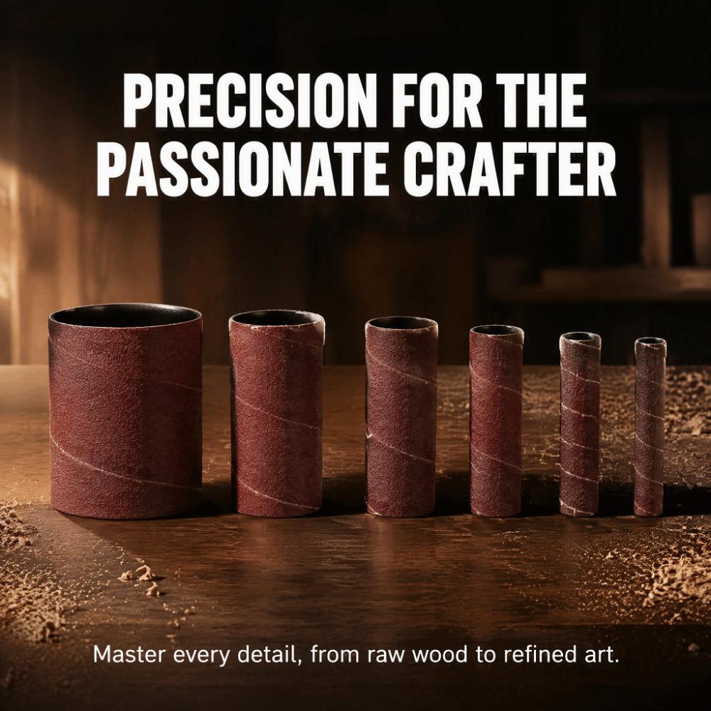 6pcs Aluminum Oxide Sandpaper Roll 120 Grit Sanding Belts Long Tube Sandpaper Ring  Woodworking