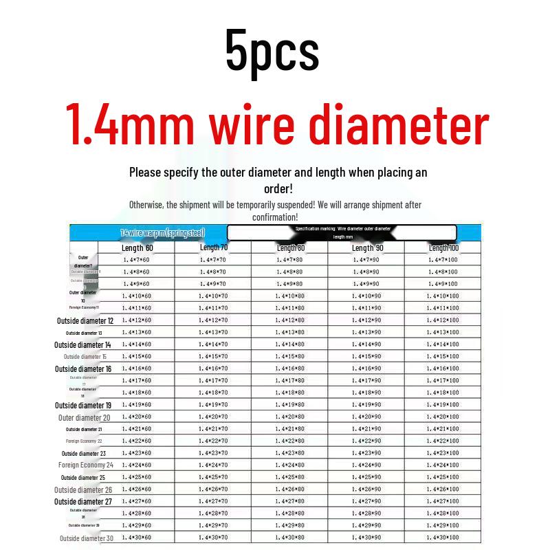 Sprężyna ściskana ze stali nierdzewnej 304 o wysokiej sprężystości