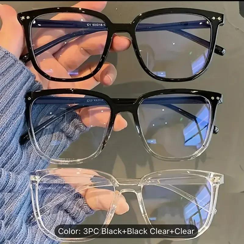 Vinage Anti Blue Light Glasses Men Computer Women Eyeglass Fashion Optical Plain Frame Spectacles Transparent Blocking Glasses