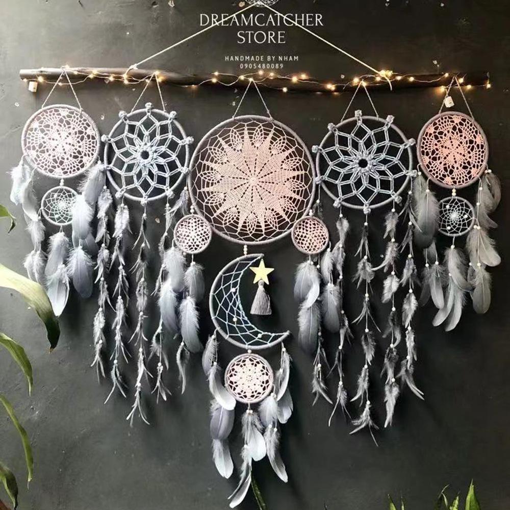 Indian Dream Catcher Feather Pendant Wind Chime - Indoor Tassel Wall Hanging Decor