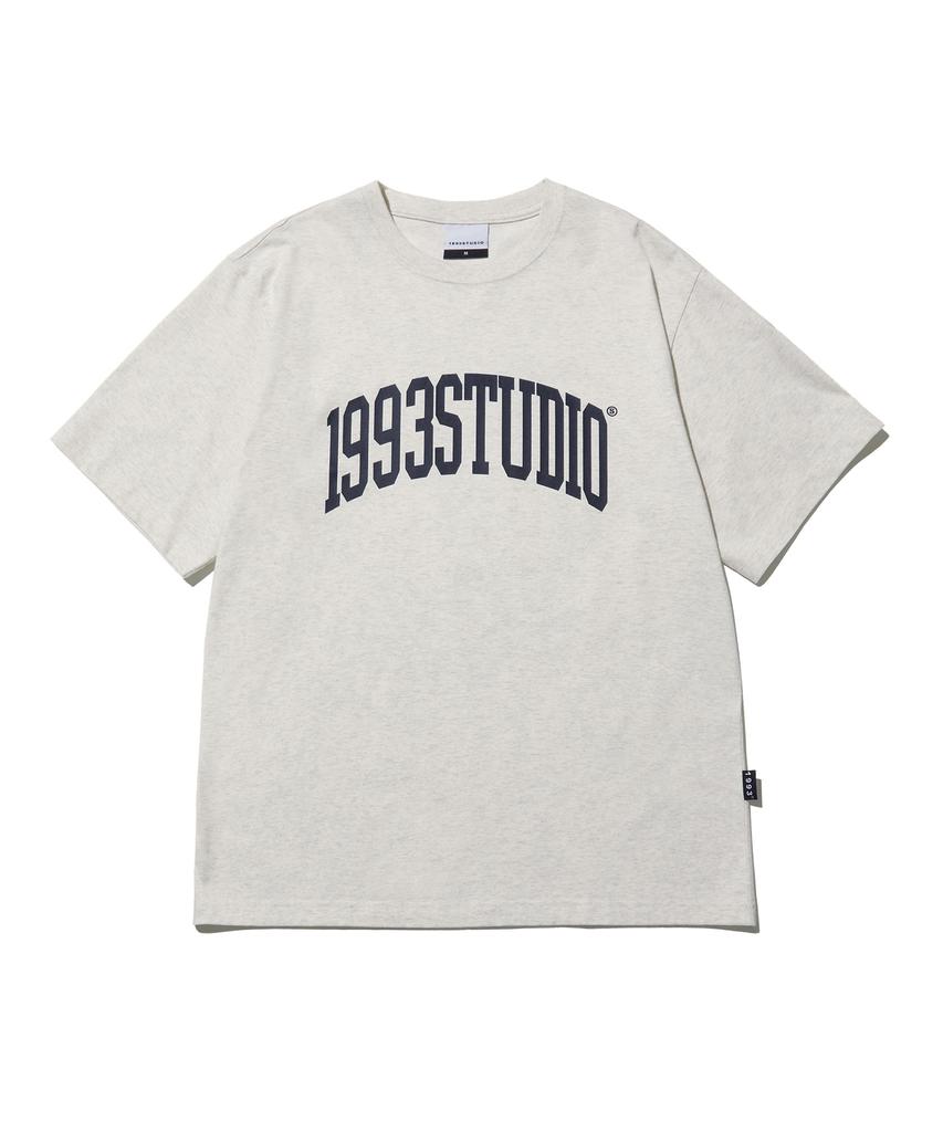 1993STUDIO Authentic Arch Logo T-Shirt_Oat Beige