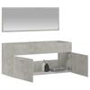 Bathroom Cabinet with Mirror Concrete Grey Particleboard