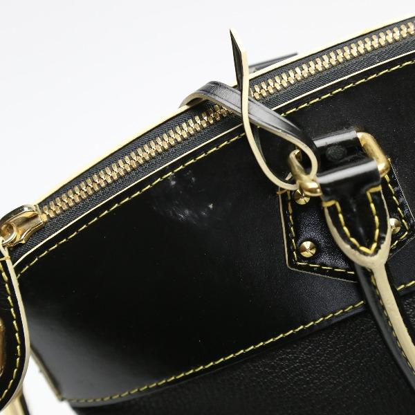 LOUIS VUITTON Suhari Lockit PM Handbag Goat leather Noir unisex M91888 Used