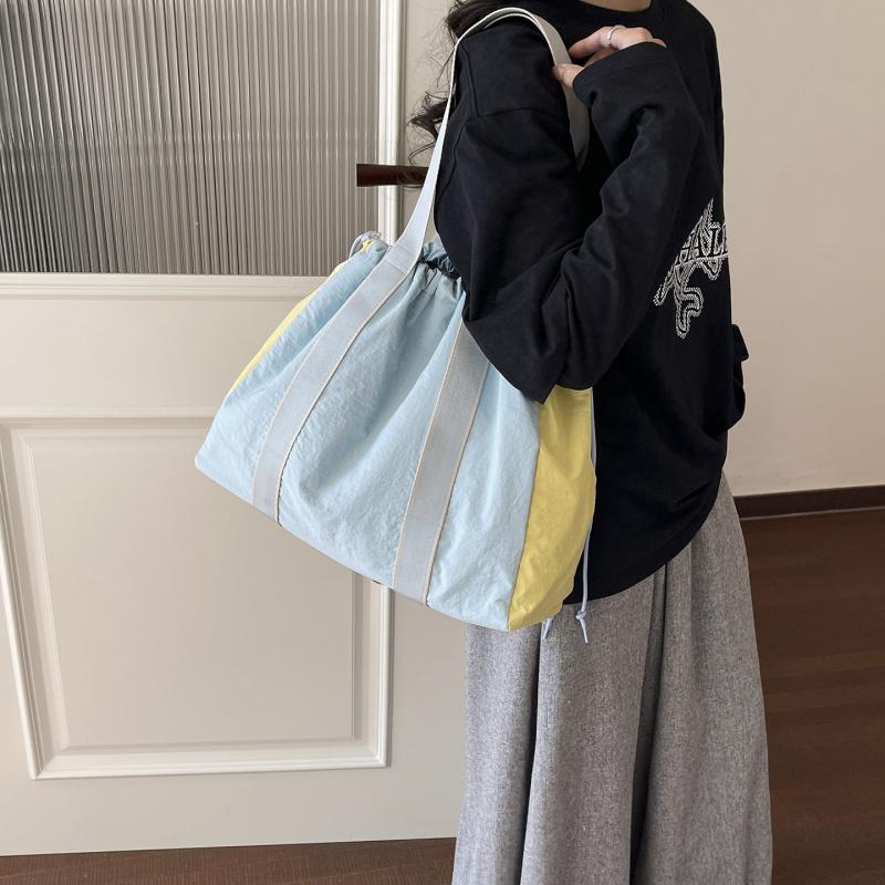 Multifunktionaler Damenrucksack in Colorblocking-Optik mit großem Fassungsvermögen, Kordelzug-Tragetasche, leichter Freizeit-Pendlerrucksack, m