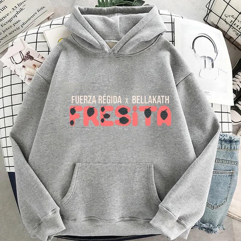 

Fuerza Regida X Bellakath Fresita Hoodie Graphic Printing Fashion Hip Hop Sweatshirt Comfortable Clothing Fleece Pullovers Tops XS