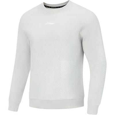 Li Ning Professionelle Basketball-Serie Sportliche Freizeit-Rundhals-Pullover Einfarbiges Langarm-Sweatshirt für Herren AWDV311-4