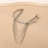 European-American Tassel Armband: 18K Gold U-Shaped Titanium Steel Bracelet