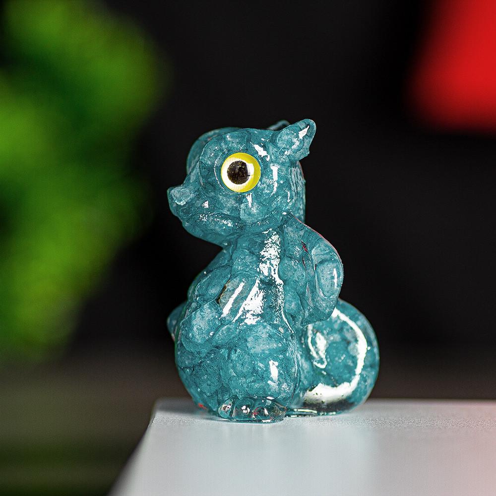 Crystal Energy Dragon Figurine Resin Craft For Office Decor Gift For Friends