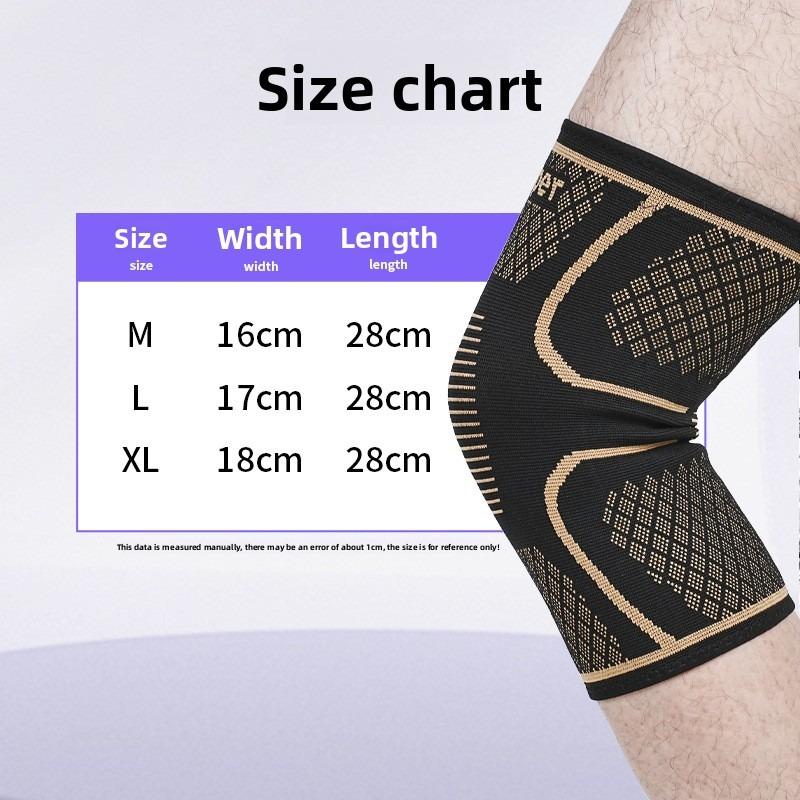 Copper-Infused Silicone Anti-Slip Knee Pads, Nylon Breathable Knee Sleeves for Basketball & Sports Protection