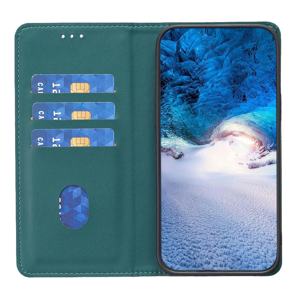 BINFEN COLOR BF18 for Samsung Galaxy S21 4G/5G PU Leather Stand Phone Case Card Slots Phone Cover