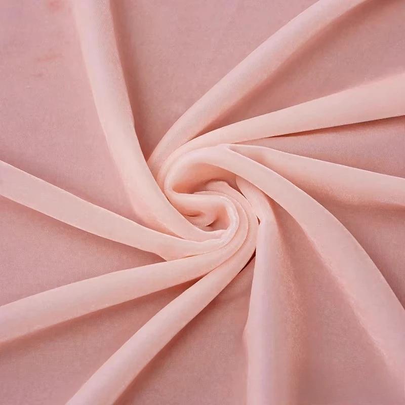 Einfarbiges Hochwertiges Seidenvelours-Stoff für DIY Nähen Kleid Cheongsam Oberteil Rock Weitbeinige Hosen Bekleidungsstoff