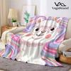 Rainbow Llama Flannel Blanket Warm Soft Halloween Christmas Decorative Couch Warm Cozy All-Season Gift