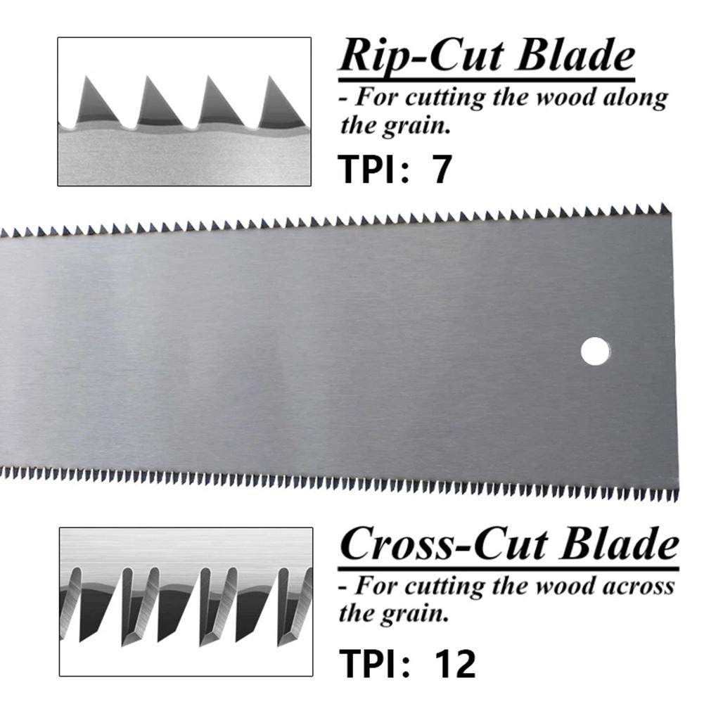Japanese-style Woodworking Double-sided Saw Sharpened Teeth Fast Hand Saw Household Hand-held Logging Saw Garden Saw Tenon Saw