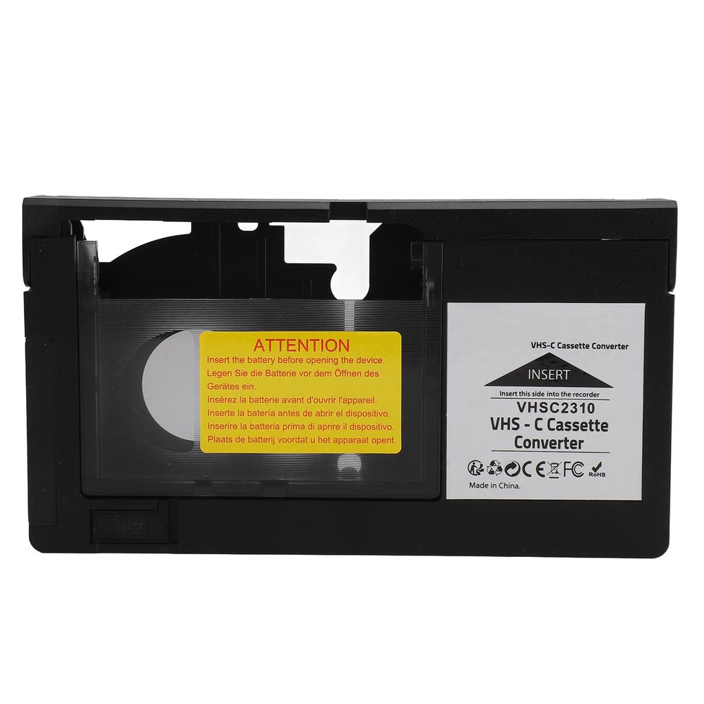 Kamera Adapter Kasetowy Odtwarzanie Nagrywanie Adapter Kasety Wideo Sterowanie Jednym Przyciskiem dla Taśm S‑VHS‑C S‑VHS