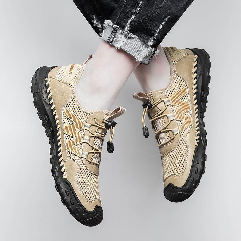 Fashion Fashion Men Mesh Loafers Summer Casual Shoes Men Good Quality Flat Sneakers Men New Breathable Men’s Slip On Sports Wading Shoes