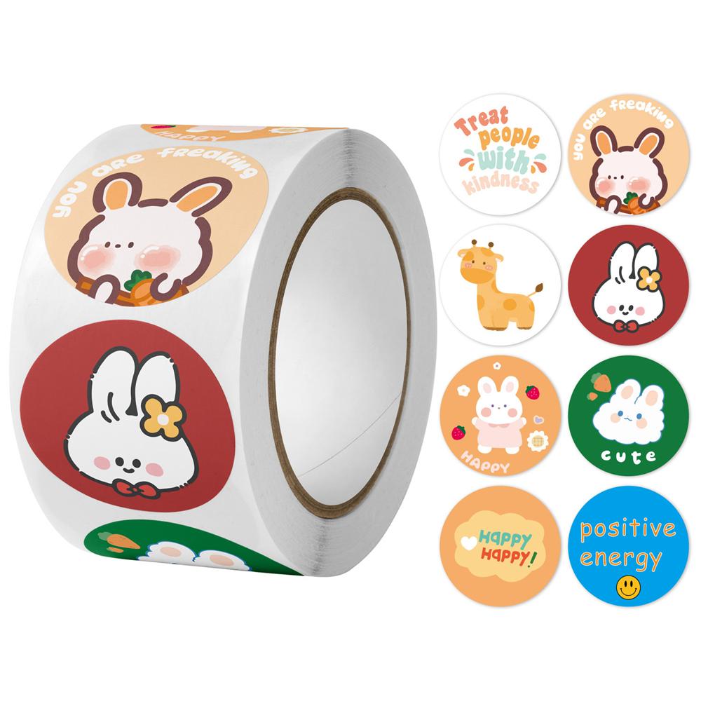High-Standard 500Pcs/Roll High-Standard Reward Premium-Quality Stickers Top-Grade For Youngsters Top-Grade Children Superior-Grade Kindergarten