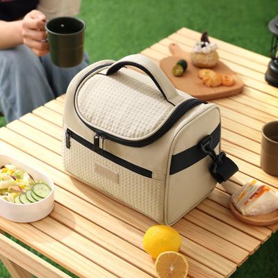 8.5L Large Capacity Tote Cooler Lunch Bags Portable Handheld Outdoor Picnic Office School Insulation Bag with Shoulder Strap