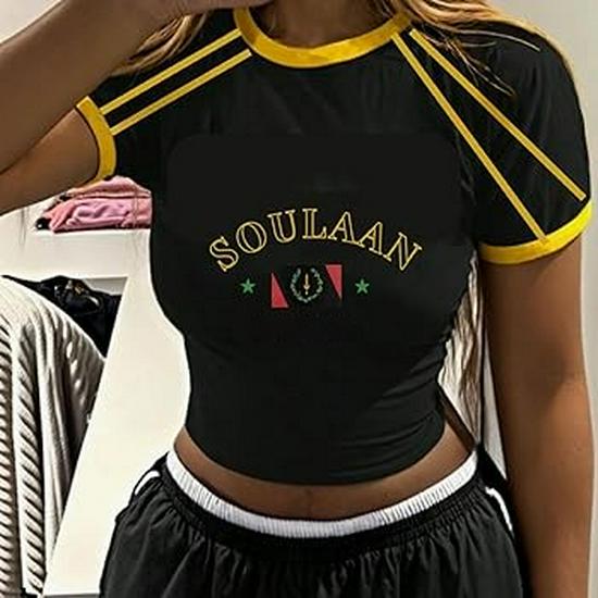 Damski crop top slim fit w stylu Y2K - Streetwear w stylu europejskim i amerykańskim