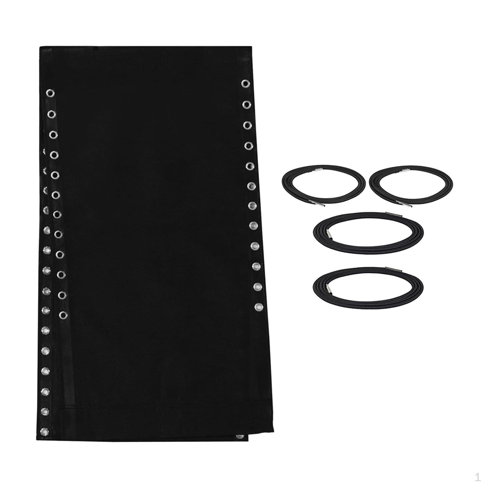 

Replacement Fabric Leisure Recliner Folding Patio Repair Cloth with 4 Cords for Black