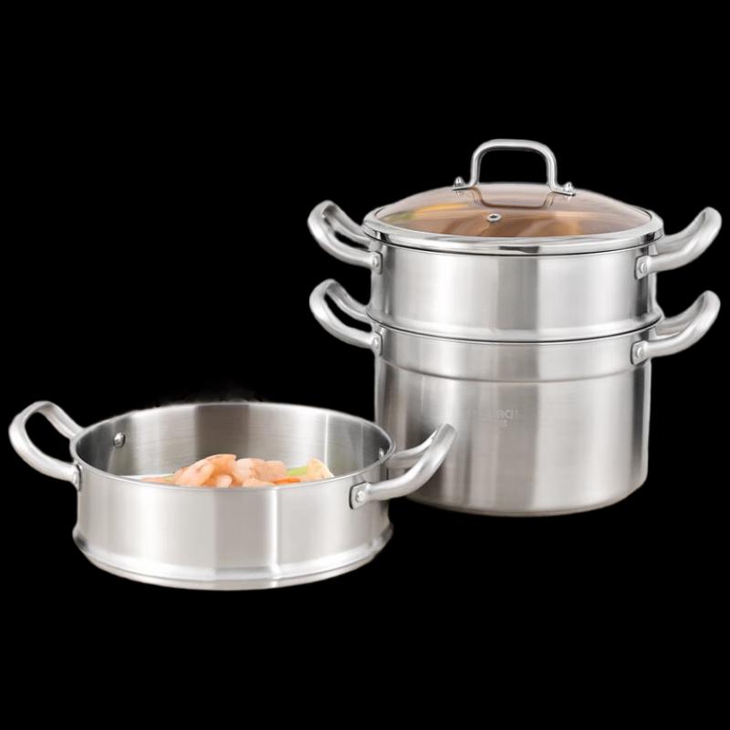 Kambach European Style 3-Layer 304 Stainless Steel Steamer Pot