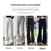High Waist Deep Grey Flare Pants - Petite Slimming Casual Sweatpants for Women